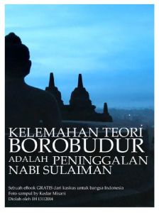 Buku "kelemahan teori Borobudur adalah peninggalan nabi Sulaiman"